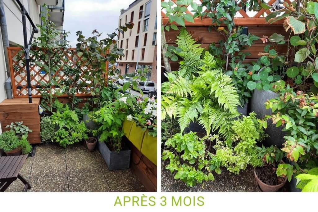 aménagement balcon après 3 mois