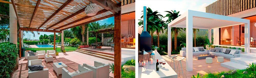 Aménagement de rooftop pour se protéger du soleil avec une pergola bois ou aluminium