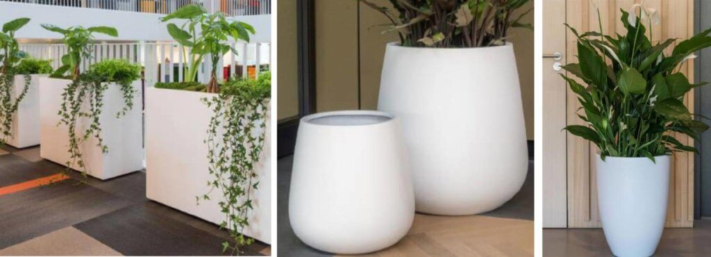 Pots pour plantes Aménagement d'un long balcon avec habillage bois à Paris 15e