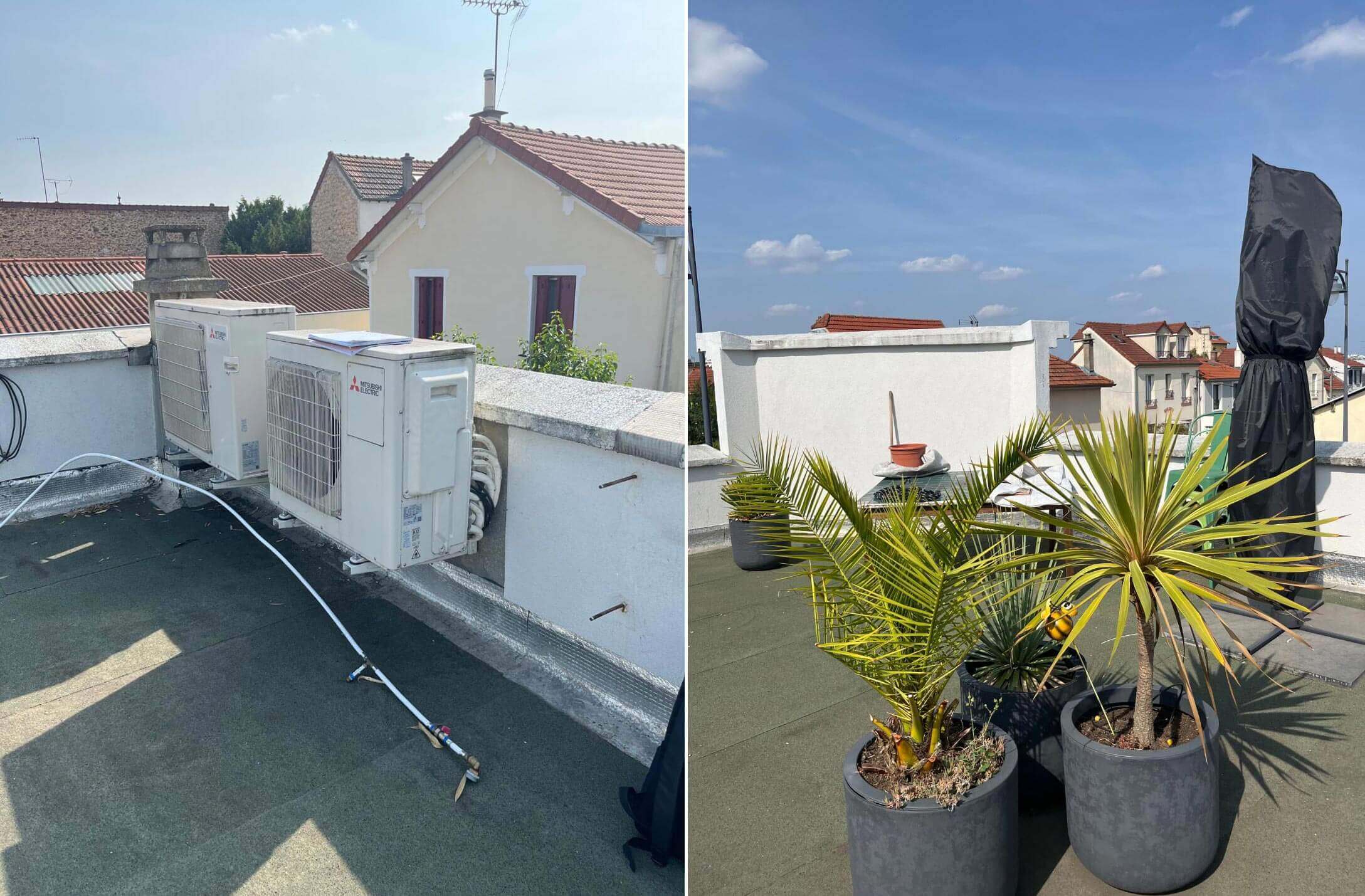 Photos avant Aménagement extérieur d'un rooftop de maison à l'ouest de Paris